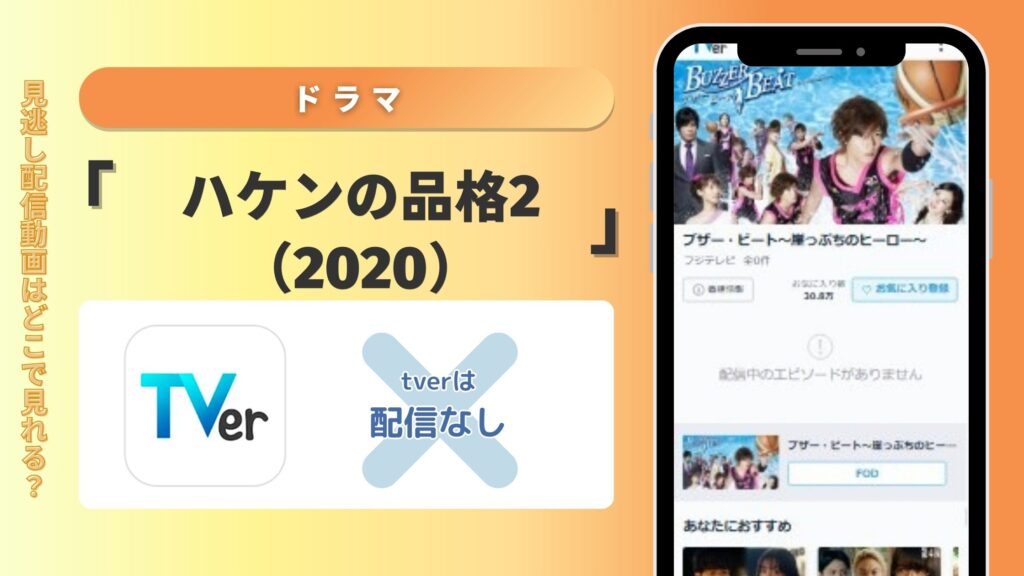 ドラマ「ハケンの品格2（2020）」TVerで配信はある？