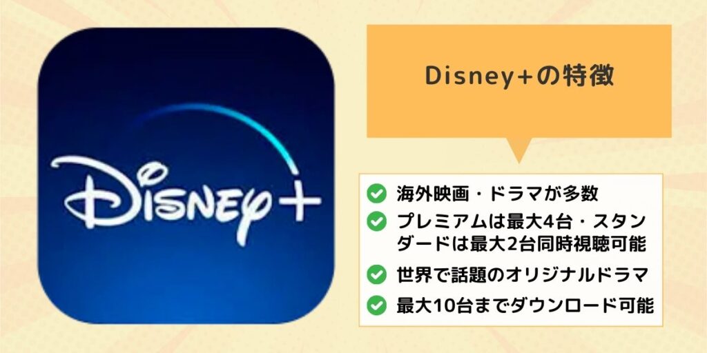 Disney+ディズニープラスの特徴