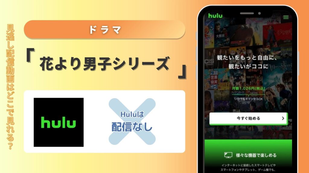 ドラマ「花より男子」シリーズはHuluで動画配信はある？