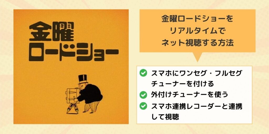 金曜ロードショーをリアルタイムでネット視聴する方法