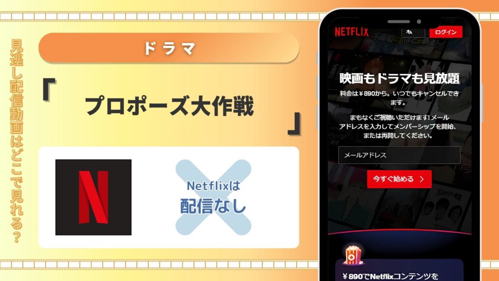 ドラマ「プロポーズ大作戦」はNetflixで配信ある？