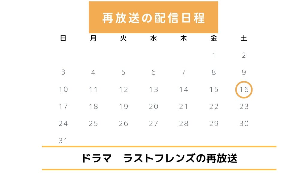 ドラマ「ラストフレンズ」は再放送できない？再放送情報まとめ