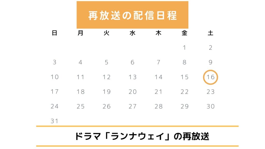 ドラマ「ランナウェイ〜愛する君のために」再放送情報まとめ