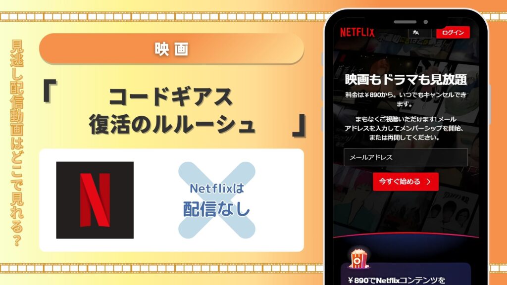 映画　コードギアス 復活のルルーシュ　Netflix