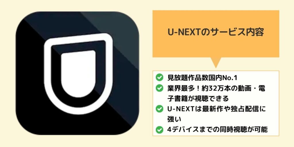 U-NEXTのサービス内容