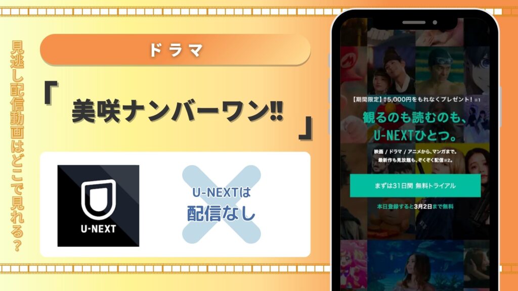 ドラマ美咲ナンバーワン配信U-NEXT無料視聴
