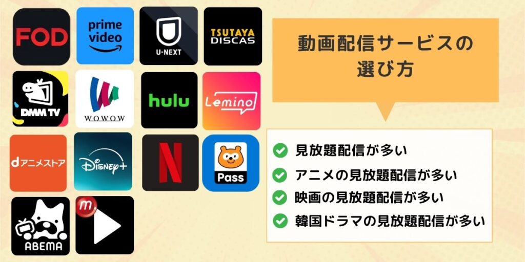 動画配信サービスの選び方