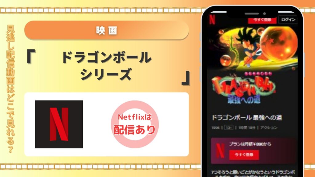 映画　ドラゴンボールシリーズ　Netflix