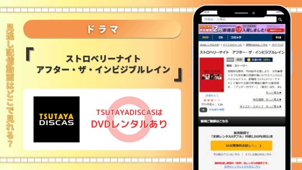 ストロベリーナイトアフター配信TSUTAYADISCAS