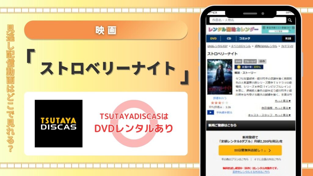 映画ストロベリーナイト配信TSUTAYADISCAS