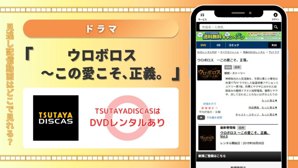 ドラマウロボロス配信TSUTAYADISCAS無料視聴
