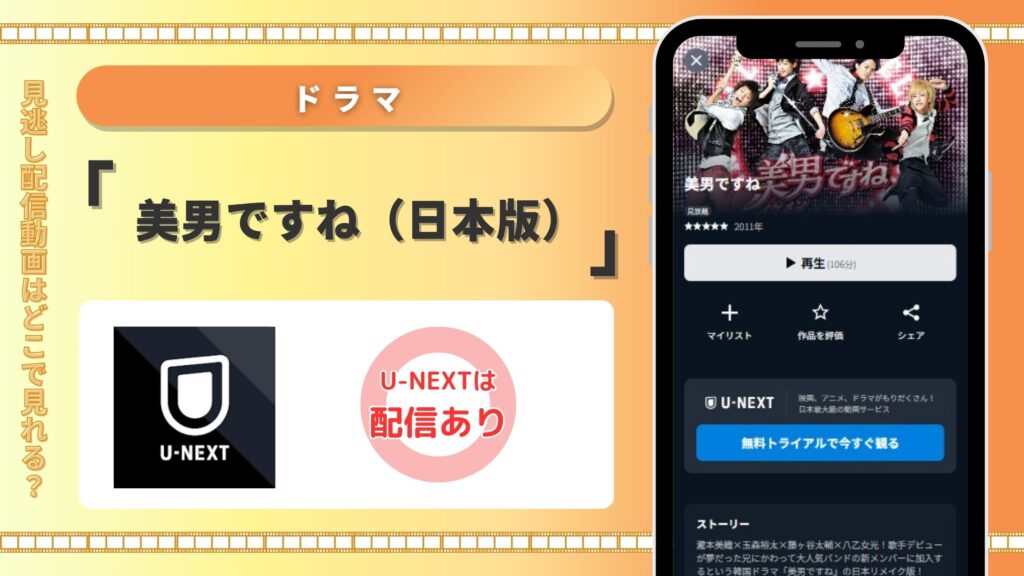 ドラマ美男ですね日本版配信U-NEXT無料視聴