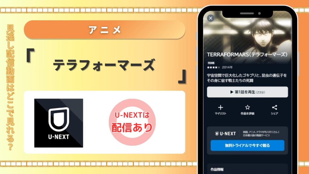 アニメテラフォーマーズ配信U-NEXT無料視聴