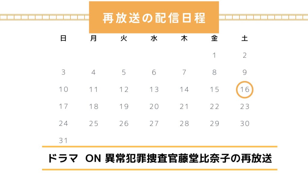 再放送‐ドラマ‐ON異常犯罪捜査官藤堂比奈子