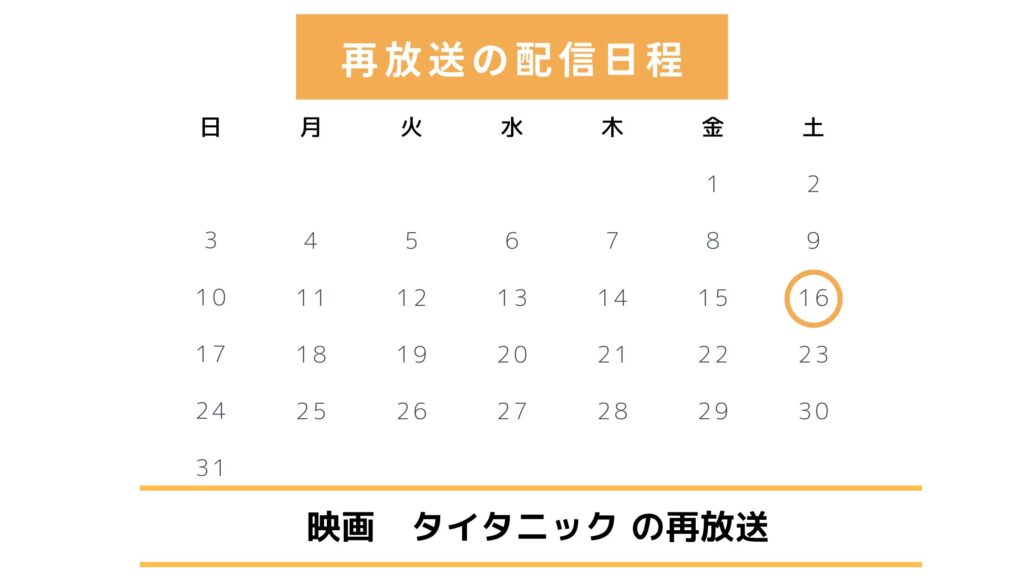 映画「タイタニック」地上波での放送はある？