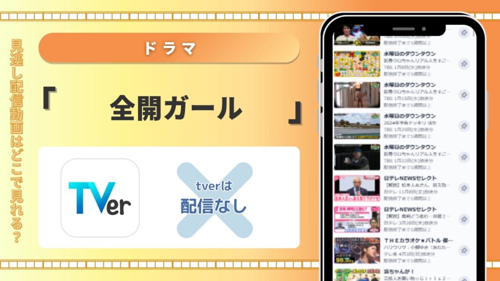 ドラマ「全開ガール」のTVer見逃し配信情報