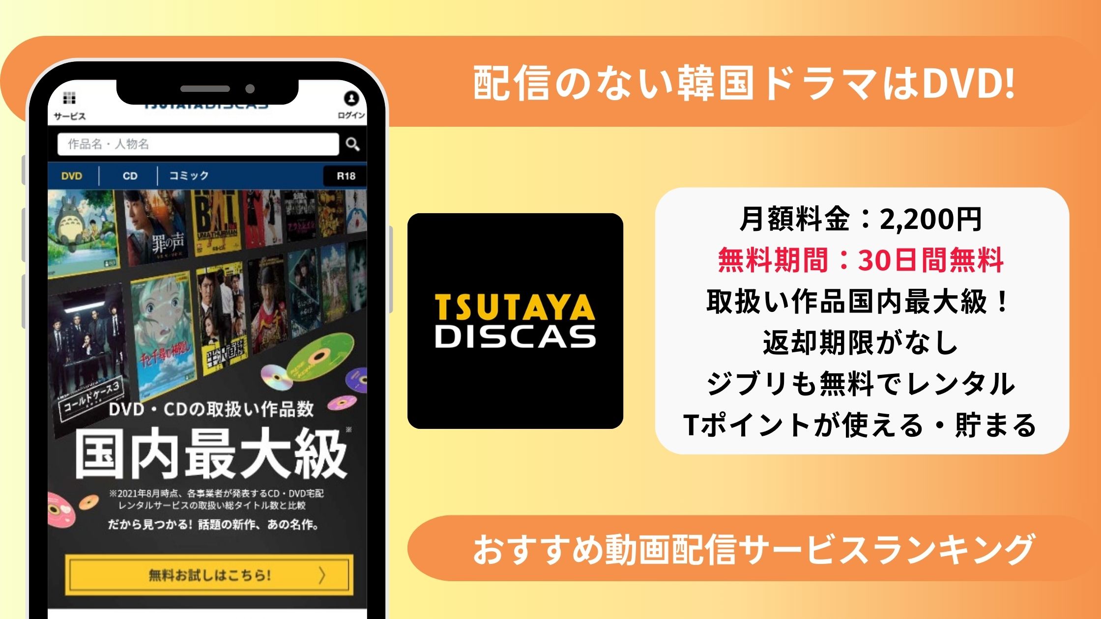 TSUTAYA DISCAS 韓国ドラマ