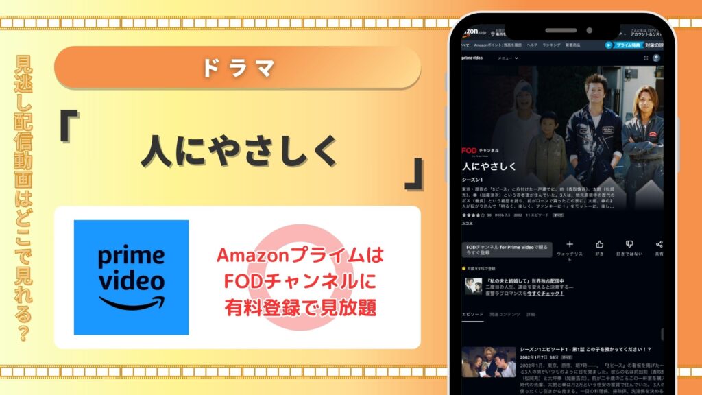 ドラマ人にやさしく配信Amazon無料視聴