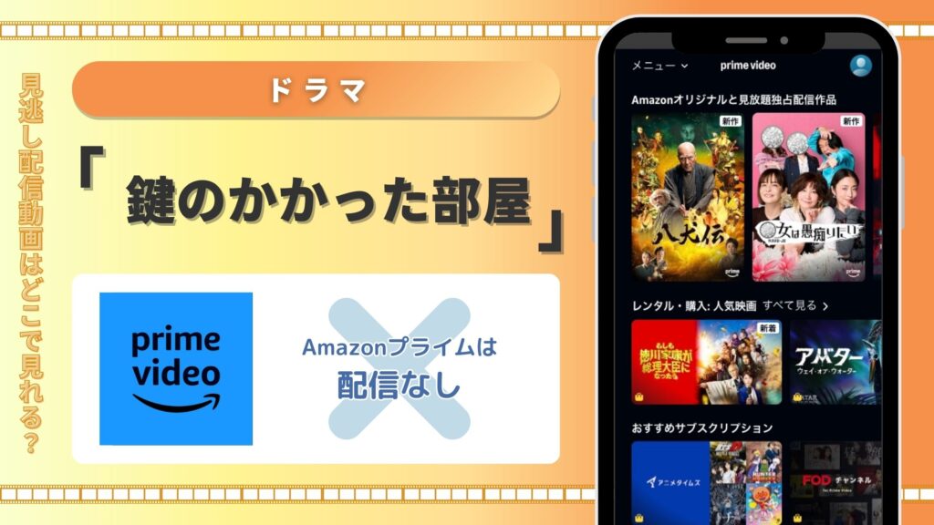 ドラマ「鍵のかかった部屋」 Amazonプライムビデオ