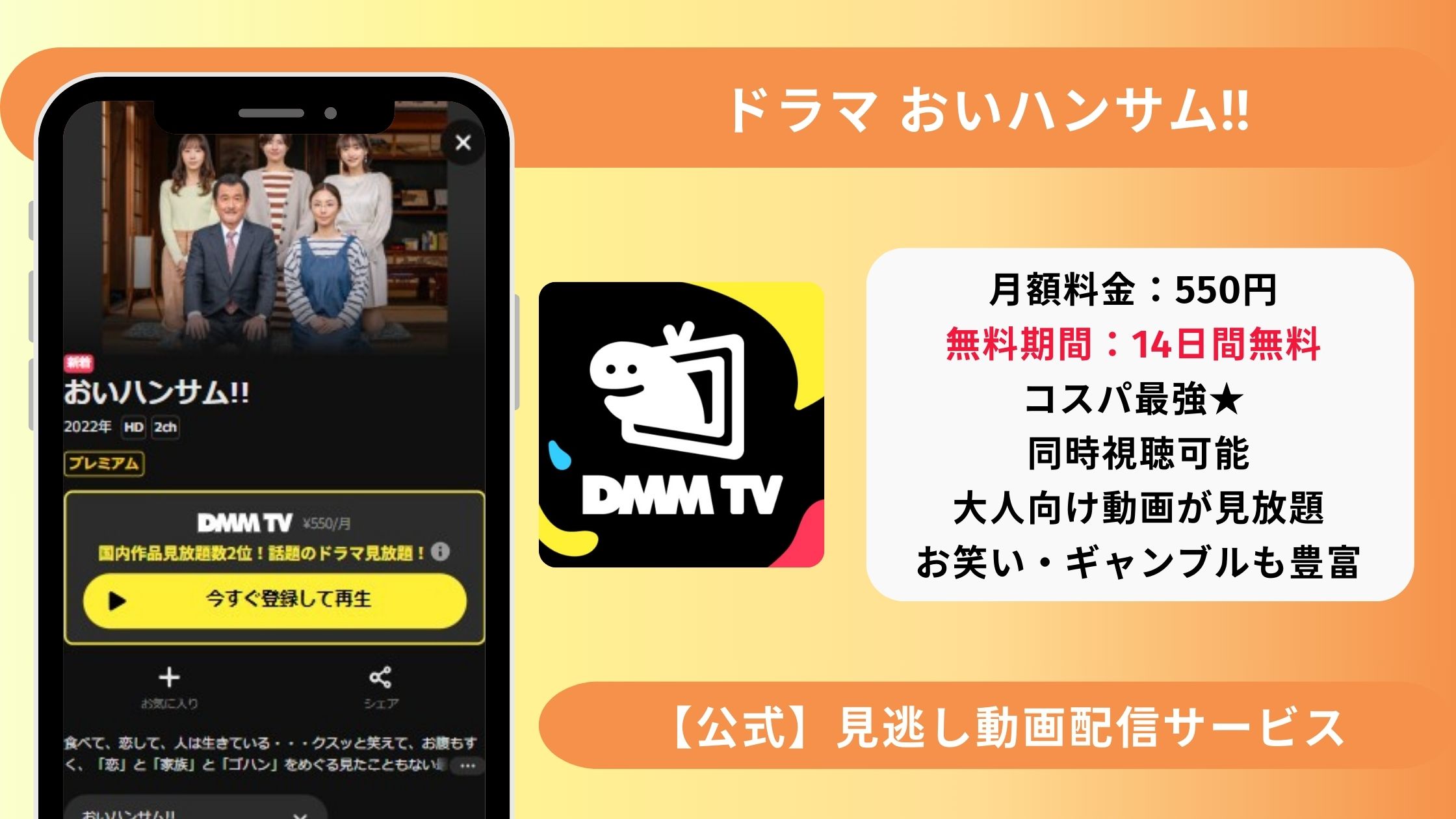 おいハンサム配信DMMTV