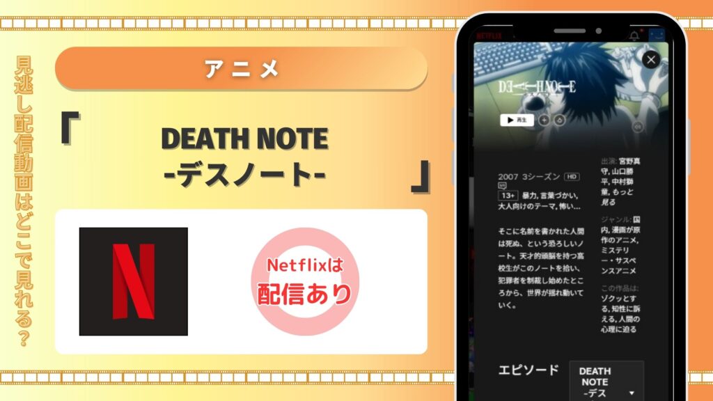 デスノート配信ネットフリックス