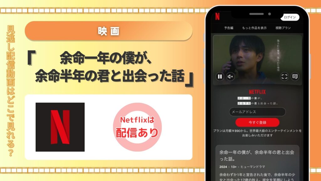 netflix 映画 余命一年の僕が、余命半年の君と出会った話