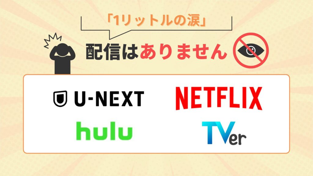ドラマ1リットルの涙U-NEXT・Netflix・Hulu・TVer配信なし