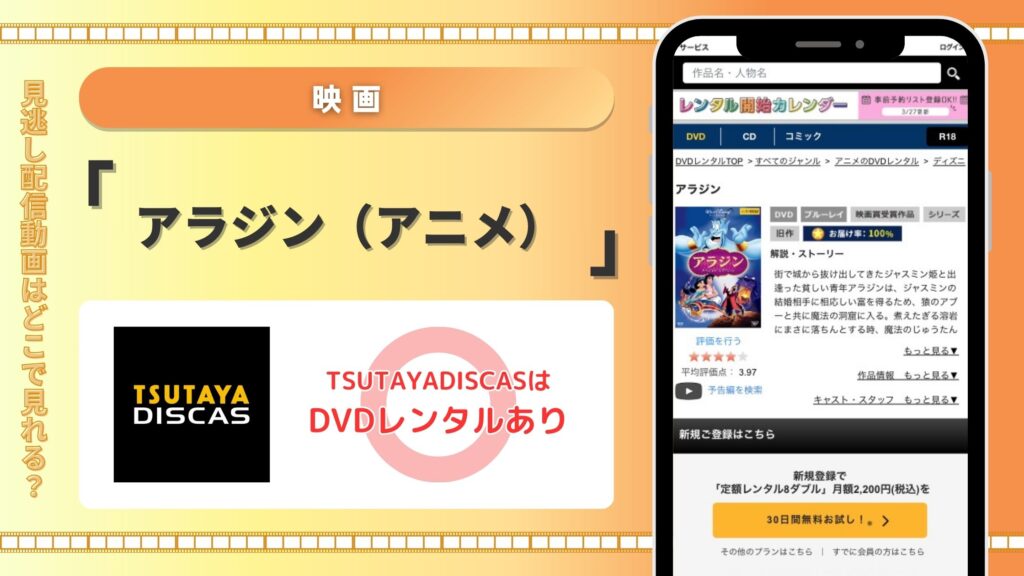 ツタヤディスカス 映画 アマゾン アニメ 無料視聴