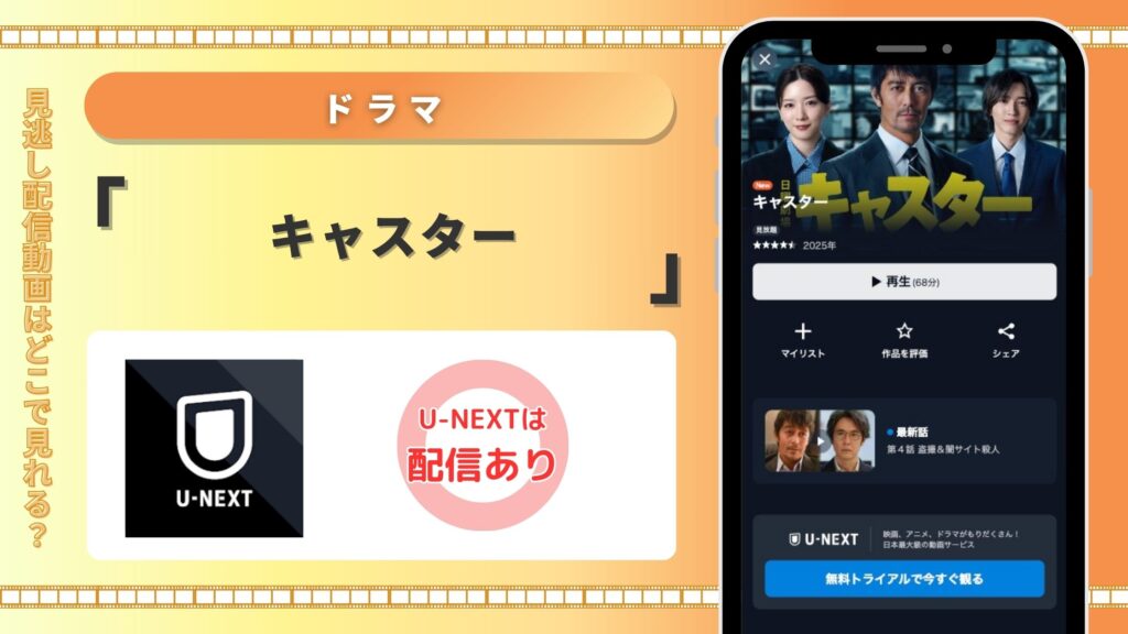 U-NEXT ドラマ キャスター 無料視聴