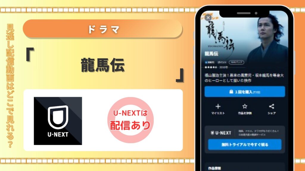 ドラマ龍馬伝‐U-NEXT