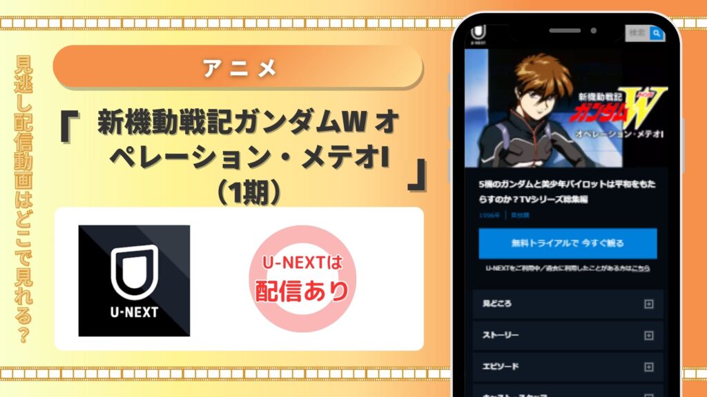 新機動戦記ガンダムW オペレーション・メテオI(1期) U-NEXT