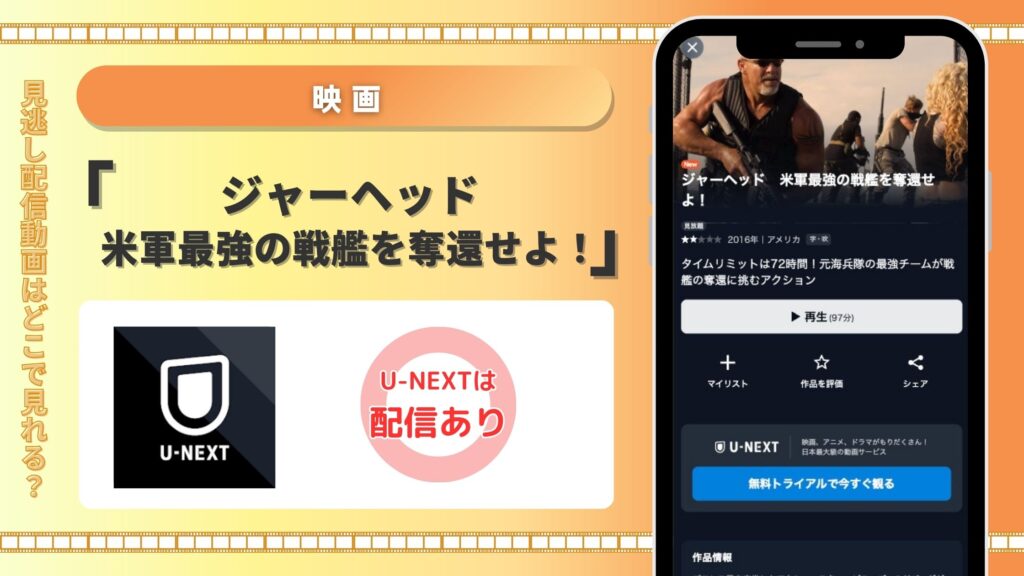 U-NEXT 映画 ジャーヘッド 米軍最強の戦艦を奪還せよ! 無料視聴