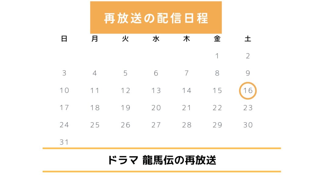 ドラマ龍馬伝‐再放送情報