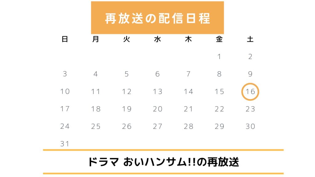 おいハンサム再放送