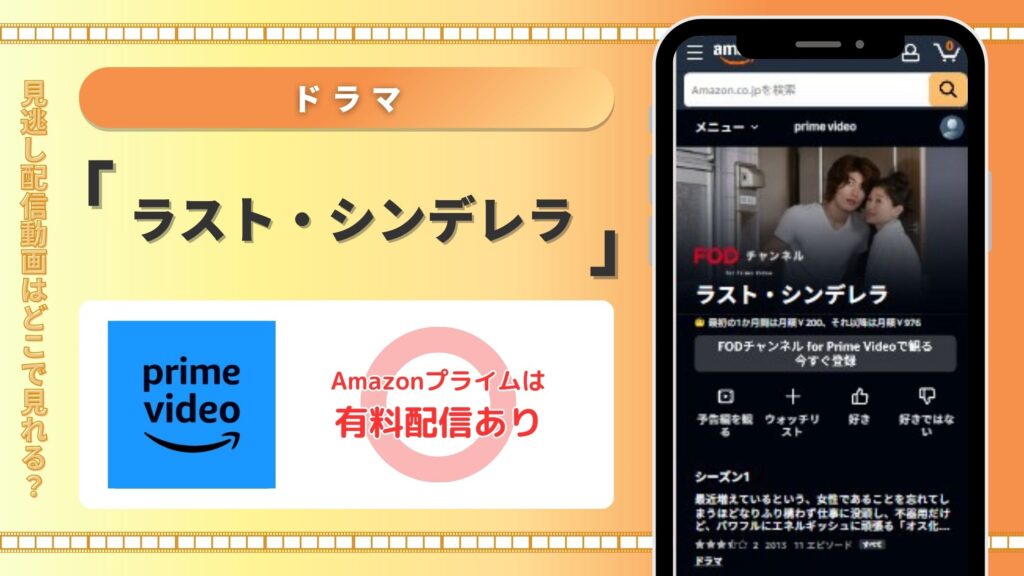 ドラマ「ラスト・シンデレラ」はAmazonプライムで配信はある?