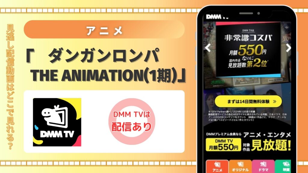 【30日間無料】DMM TVの見放題でアニメ「ジョジョの奇妙な冒険(1部)」を全話視聴