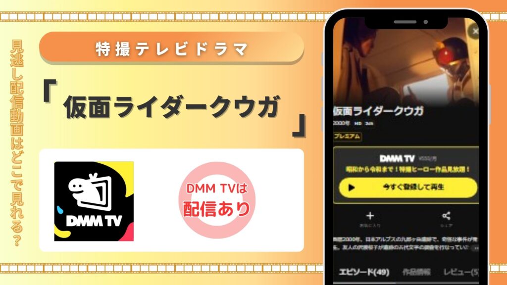 特撮テレビドラマ「仮面ライダークウガ」DMMTV