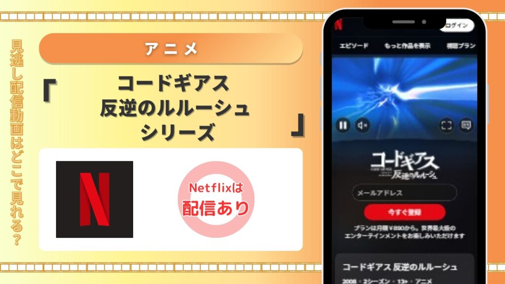 アニメ「コードギアス 反逆のルルーシュ」全シリーズ Netflix