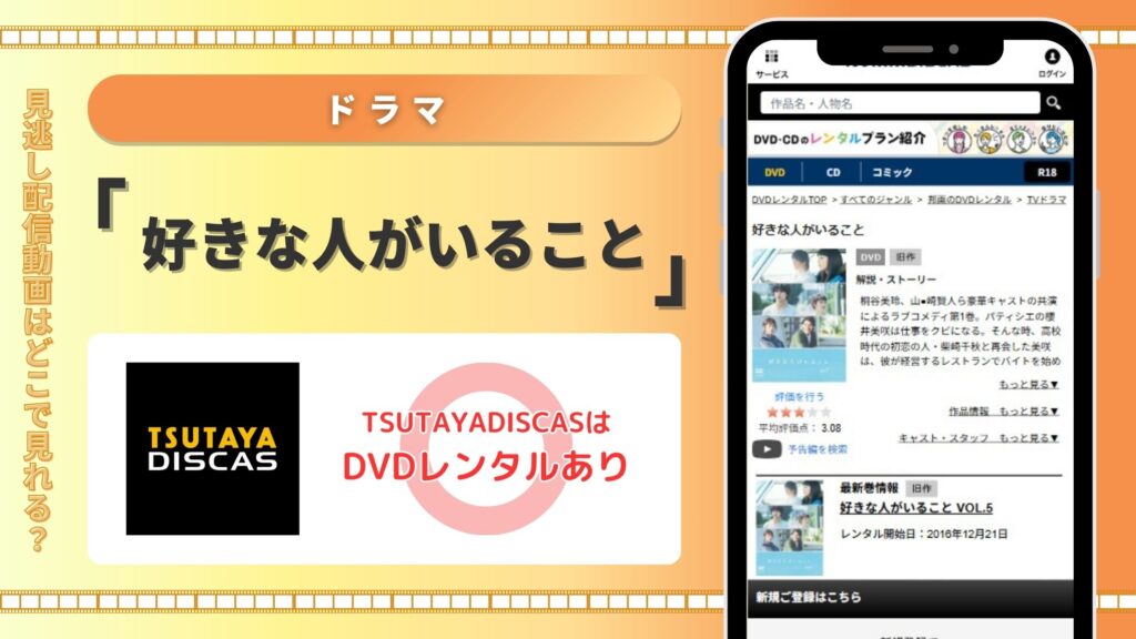 ドラマ好きな人がいること配信TSUTAYADISCAS無料視聴