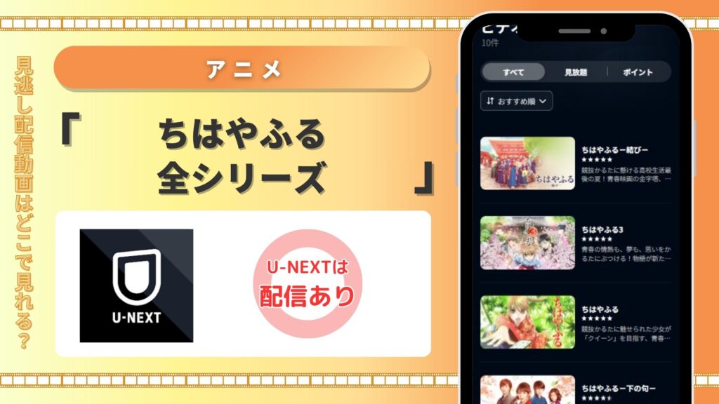 アニメちはやふる全シリーズ配信U-NEXT無料視聴