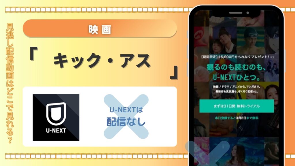 U-NEXTで映画「キック・アス」の配信はある?