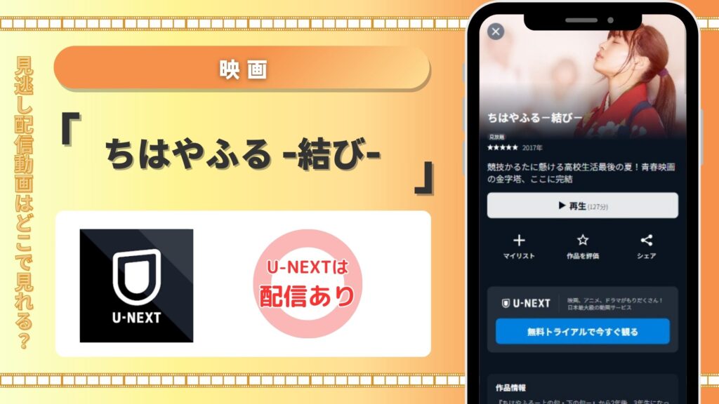 映画ちはやふる結び配信U-NEXT無料視聴