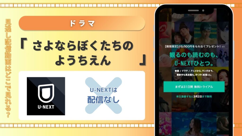 ドラマさよならぼくたちのようちえん配信U-NEXT無料視聴