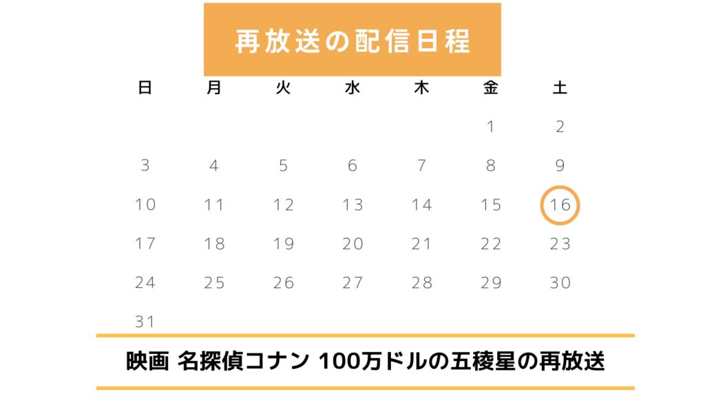 名探偵コナン100万ドルの五稜星再放送