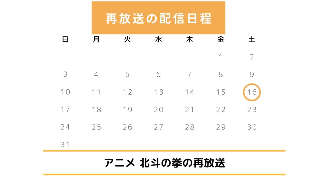 北斗の拳再放送