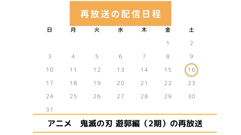 アニメ「鬼滅の刃 遊郭編（2期）」再放送