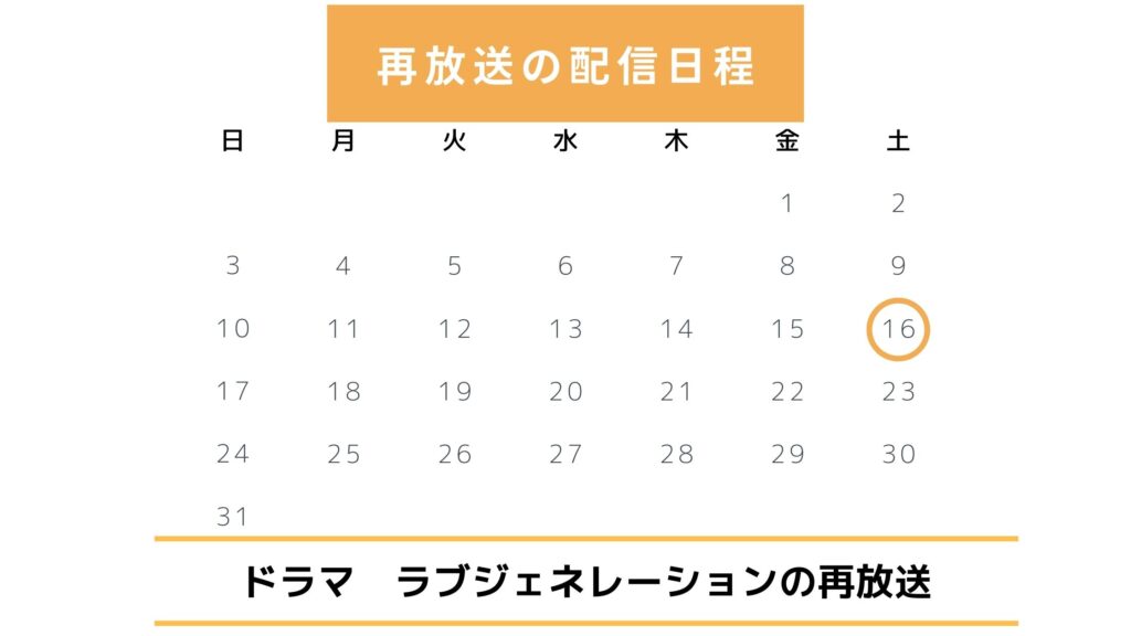 ドラマラブジェネレーション配信・再放送スケジュール無料視聴