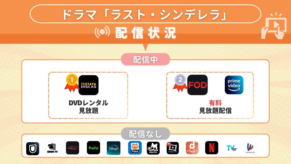 ドラマ「ラスト・シンデレラ」の配信動画どこで見れる?