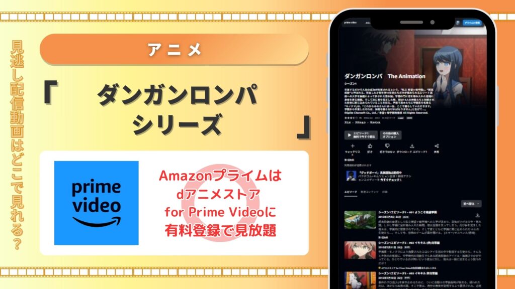 ダンガンロンパ配信amazonプライムビデオ