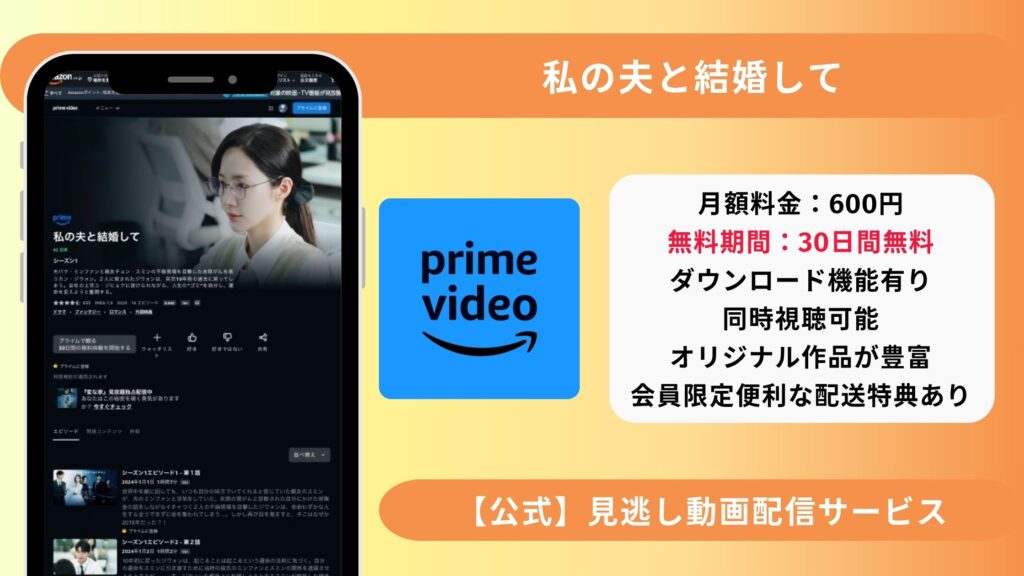 Amazonプライム 韓国映画 私の夫と結婚して